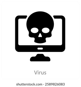 Virus and disease icon concept