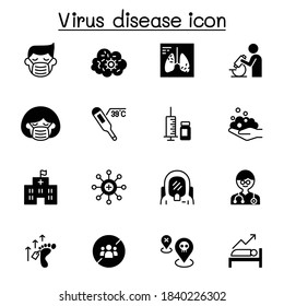 Virus disease icon set vector illustration graphic design