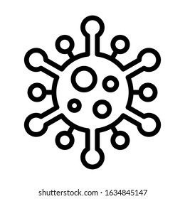 Virus or Disease icon. Simple design. Line vector. Isolate on white background.