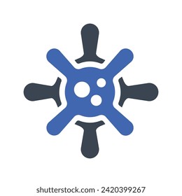 Virus disease Icon, Vector Graphics