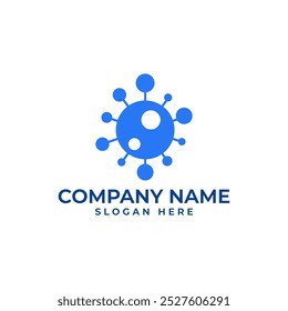 Virus and diseases logomark in modern and minimalist style