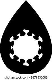 Icono de caída de virus con estilo plano. Icono de caída de virus vectoriales aislados en un fondo blanco.