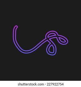 Virus "Ebola" on a black background
