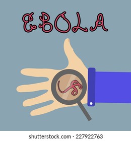 Virus "Ebola" on hand