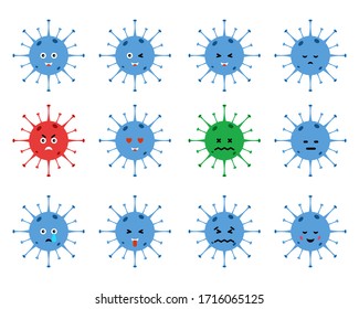Virus emoticon, fresh vector for your expression 