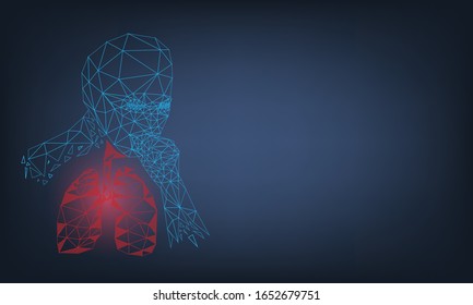 The virus entering the lungs is dangerous and background