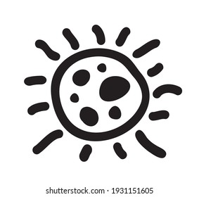 Ilustración de moléculas epidémicas de virus para diseño creativo, médico, social, tema para el paisaje y el estilo.