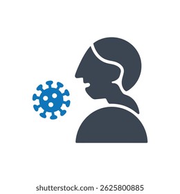 Virus Exposure Profile Icon Isolated On White Background
