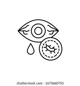 Virus, eye, tear icon. Simple line, outline vector elements of epidemic for ui and ux, website or mobile application