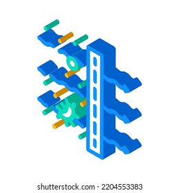 virus filtration isometric icon vector. virus filtration sign. isolated symbol illustration