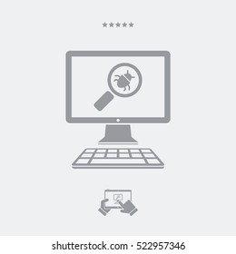 Virus find - Vector web icon