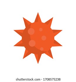 Virus flat design with orange color