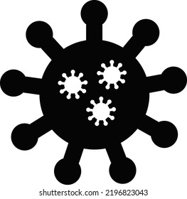 virus flat icon  vector hand drawn