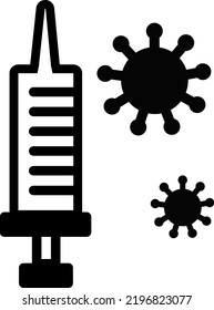virus flat icon  vector hand drawn