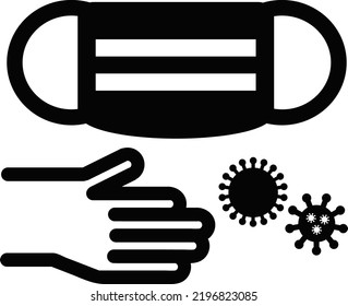 virus flat icon  vector hand drawn