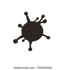 Virus flat illustration for web design, book, poster, ads, package, postcard, coloring and magazine