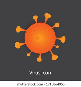 Virus flat style isolated with shadow. Icon of connectivity solid design.