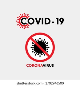 Icono de vector plano de virus. Signo vectorial Covid-19