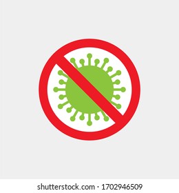 Virus flat vector icon. Covid-19 vector sign