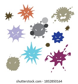 virus flat vector icon illustration