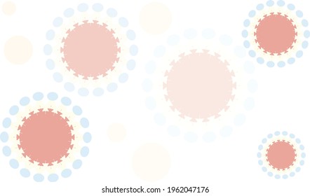 Virus (Flu, Corona, COVID-19). Vector Isolated on white background.