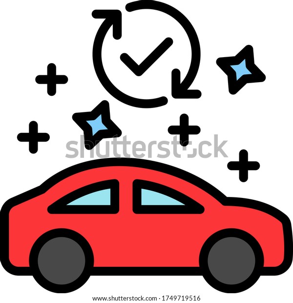Virus free Shiny vehicle vector color icon\
design, Car Sanitation and hygienic symbol on white background,\
Perfectly Cleaned and Disinfected Car Concept, Automotive\
Deodorizing and Sanitizing Symbol\

