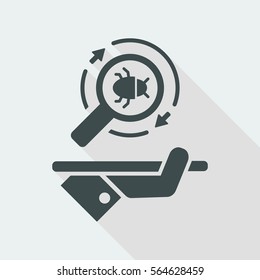 Virus full cleaning service - Vector web icon