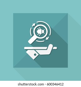 Virus full cleaning service - Vector web icon