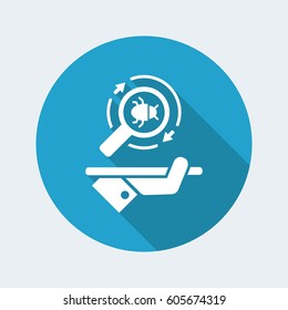 Virus full cleaning service - Vector web icon