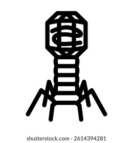 virus genetic engineering line icon vector. virus genetic engineering sign. isolated contour symbol black illustration