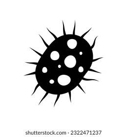Virus, germ and bacteria, microorganism type and super bug icon.