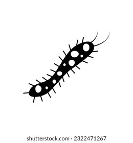 Virus, gérmenes y bacterias, tipo de microorganismos e ícono de súper insecto.