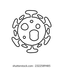 Virus, germ and bacteria, microorganism type and super bug icon.