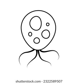 Virus, germ and bacteria, microorganism type and super bug icon.