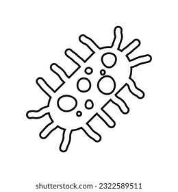 Virus, gérmenes y bacterias, tipo de microorganismos e ícono de súper insecto.