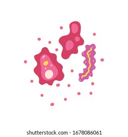 virus germs icon over white background, flat style, vector illustration
