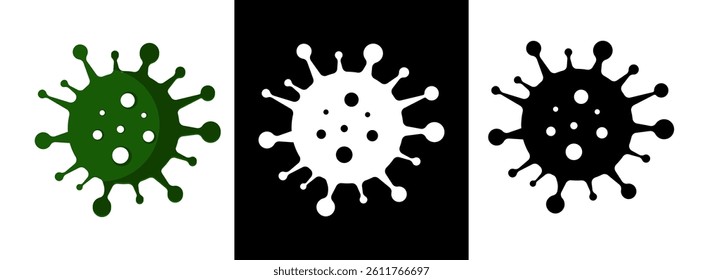 Virus or germs with three different color,	
