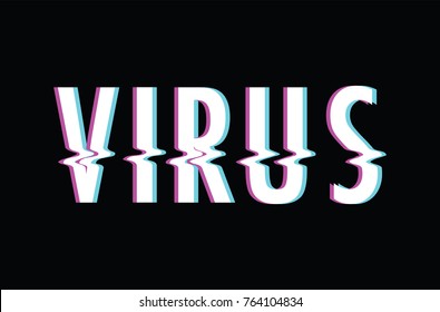 virus glitch text
