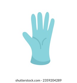 Virus glove icon flat vector. Hand latex. Plastic rubber isolated