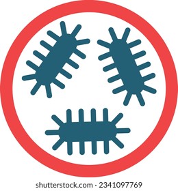 Virus Glyph Two Color Icon For Personal And Commercial Use.
