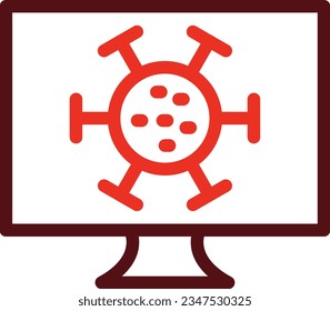 Virus Glyph Two Color Icon For Personal And Commercial Use.
