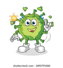 virus obtuvo una ilustración de la idea. vector de caracteres