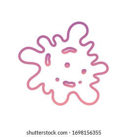 Virus gradient style icon design, Bacterium organism molecule microbe cell disease illness health medical and infection theme Vector illustration