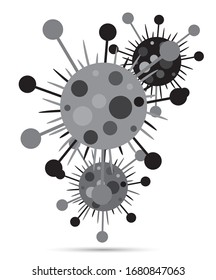 Virus graphic design simple flat design. 