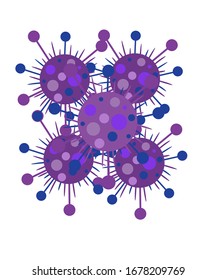 Virus graphic flat design illustration.