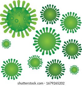 virus, green color vector image