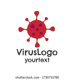 diseño de logotipo dibujado a mano por virus. icono divertido
