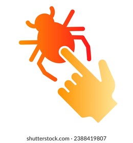 Icono plano de riesgo de virus. Atención íconos de color de error en estilo plano de moda. Diseño de estilo de degradado de página defectuoso, diseñado para web y aplicación. Eps 10