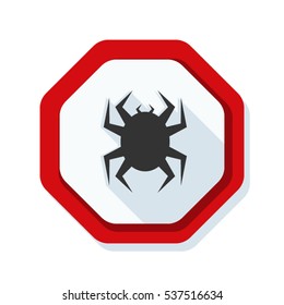 Virus hazard sign
