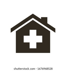 Virus hospital medical help cross icon vector